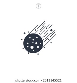 Meteor icon symbol vector illustration isolated on white background