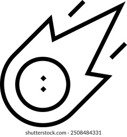 meteor icon. Thin linear style design isolated on white background