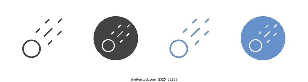 Meteor icon Thin outline art symbol