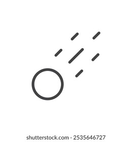 Meteor icon Thin outline art symbol