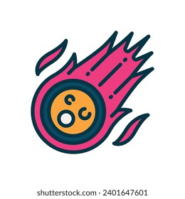 meteor icon. vector filled color icon for your website, mobile, presentation, and logo design.