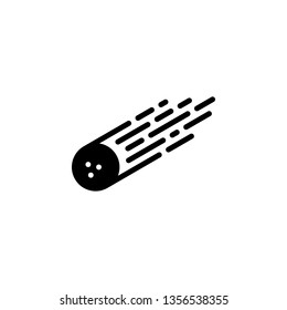 Meteor Icon Vector Illustration in Glyph Style for Any Purpose
