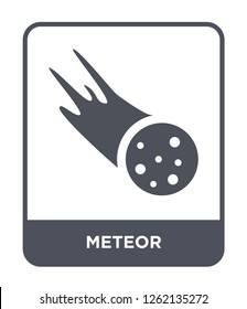 meteor icon vector on white background, meteor trendy filled icons from Stone age collection, meteor simple element illustration