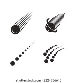 meteor icon vector  stock illustration template design