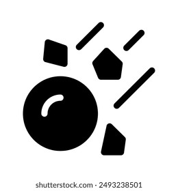 Ilustración de diseño de símbolo de Vector de Meteor Icon