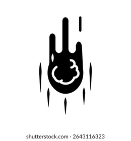  meteor icon white on background