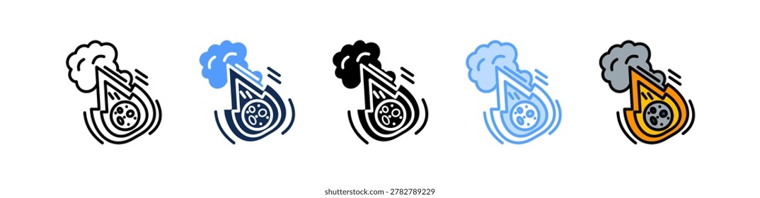 Meteor Impact Icon Multiple Style