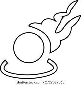 Icono de impacto de meteorito, que muestra una colisión de asteroide con el suelo o la superficie. Ideal para ciencia, astronomía, temas espaciales, trayectoria de asteroides, imágenes de desastres, educación, App e infografías.