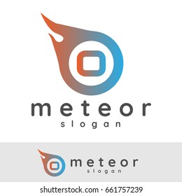 meteor initial Letter O Logo design