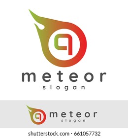 meteor initial Letter Q Logo design