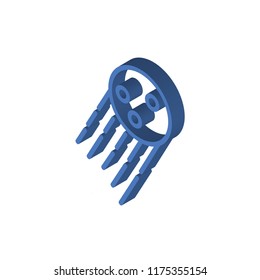 Meteor isometric left top view 3D icon