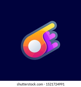 meteor logo design illustration vector