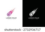 Meteor Logo Design - Space Comet Icon Cosmic Symbol Celestial Branding.