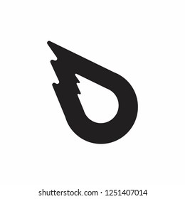 meteor logo flat icon design vector simple