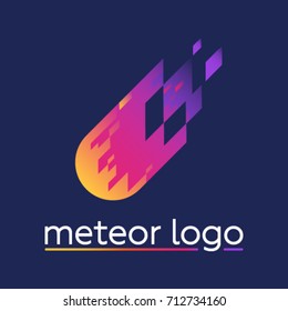 Meteor logo on blue background