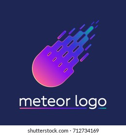 Meteor logo on blue background