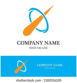 meteor logo and symbol vector icon illustration template