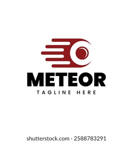 Meteor logo template design isolated on white background.