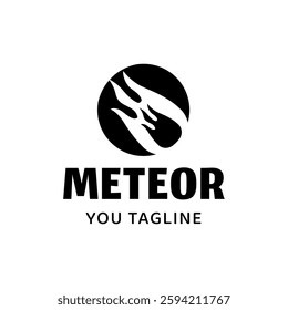 Meteor logo template design isolated on white background.