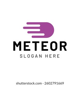 Meteor logo template design isolated on white background.