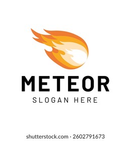 Meteor logo template design isolated on white background.