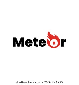 Meteor logo template design isolated on white background.