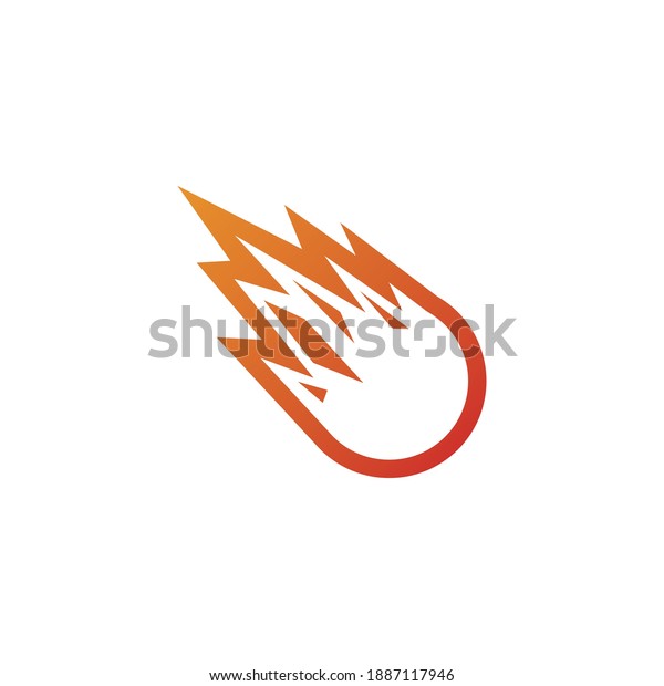 Meteor Logo Template Design Vector Stock Vector (Royalty Free) 1887117946