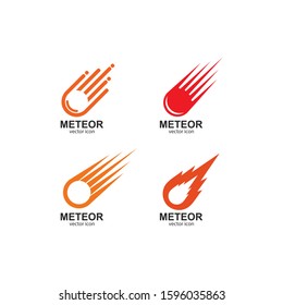 meteor logo vector template design 