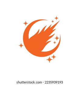 meteor logo vector template design