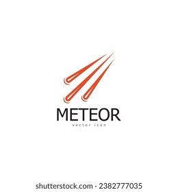 meteor logo vector template design