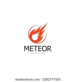 meteor logo vector template design