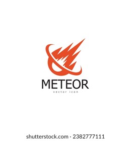 meteor logo vector template design