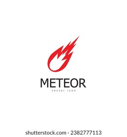 meteor logo vector template design