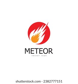 meteor logo vector template design