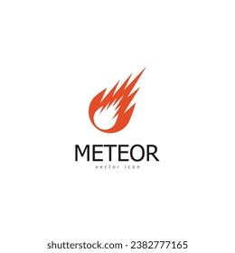 meteor logo vector template design