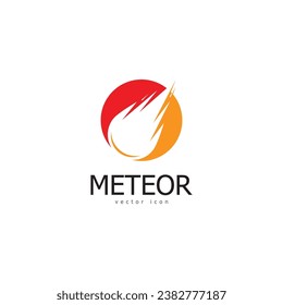 meteor logo vector template design