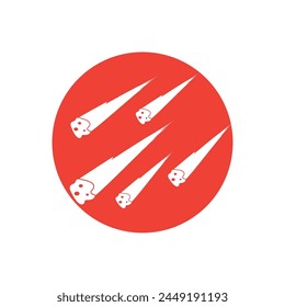 meteor logo vector template design