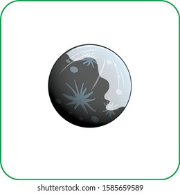 Meteor meteoric vector icon illustration