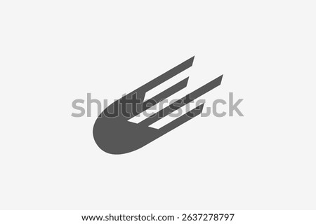 meteor minimalist moving down logo