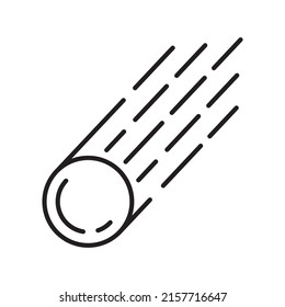 Meteor outline icon or meteor light simple vector illustration for space icon or logo template
