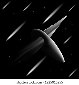 Meteor Rain. Clash. Dark background