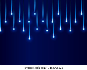 Meteor rain with falling glowing comets on transparent background, light effect, neon lights, aqua colorwith falling glowing comets on transparent background, light effect, neon lights, aqua color