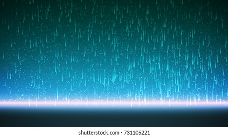 Meteor rain, flying stars. Abstract background.  Digital graphic for brochure, website, flyer, print, poster, other design