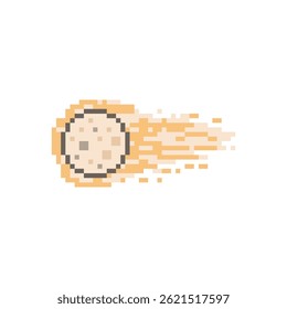 meteor retro cometa pixel art