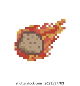 meteor retro comet pixel art