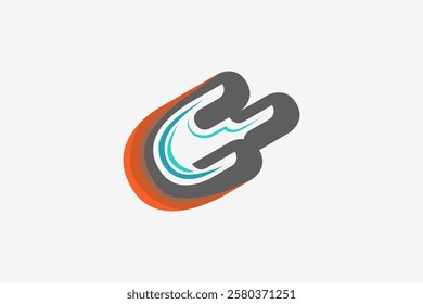 meteor retro move fast down logo