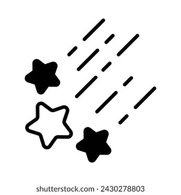 Diseño de iconos de ducha Meteor en cinco estilos con trazo editable. Línea, Sólido, Línea plana, Color de tono dúo y Línea degradada de color. Conveniente para la página web, aplicación móvil, UI, UX y diseño de GUI.