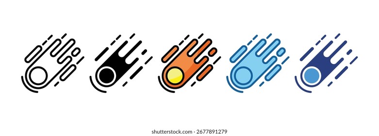 Meteor Dusche Symbol Element für Design