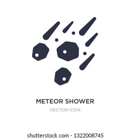 meteor shower icon on white background. Simple element illustration from Astronomy concept. meteor shower sign icon symbol design.