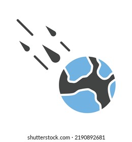 Meteor Shower icon vector image. Can also be used for Space. Suitable for mobile apps, web apps and print media.